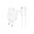 Зарядний пристрій BOROFONE BA82A Platinum USB-C PD25W + cable USB-C to Lightning White (6941991112263)