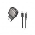Зарядний пристрій BOROFONE BAS53A Absolute USB-C PD20W + cable USB-C to Lightning Black (6941991116186)