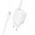 Зарядний пристрій BOROFONE BN26 Fuente USB-C PD20W + cable USB-C to USB-C White (6941991120251)