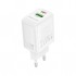 Зарядний пристрій BOROFONE BN27 Fuente 1xUSB-C PD20W + 1xUSB QC3.0 White (6941991120268)