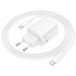 Зарядний пристрій BOROFONE BN28 Fuente USB-C PD30W + cable USB-C to USB-C White (6941991120312)
