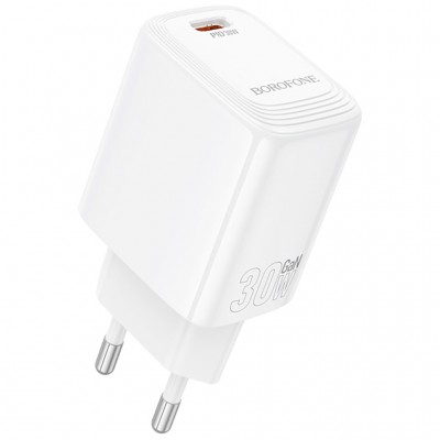 Зарядний пристрій BOROFONE BN28 Fuente USB-C PD30W White (6941991120299)
