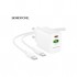Зарядний пристрій BOROFONE BN29 Fuente 1xUSB-C PD30W + 1xUSB QC3.0 White (6941991120329)