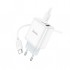 Зарядний пристрій HOCO C105A Stage 1xUSB-C PD20W + 1xUSB QC3.0 + cable USB-C to USB-C White (6931474782922)
