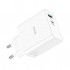 Зарядний пристрій HOCO C113A Awesome 1xUSB-C PD65W + 1xUSB QC3.0 White (6931474790910)