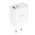 Зарядний пристрій HOCO C113A Awesome 1xUSB-C PD65W + 1xUSB QC3.0 White (6931474790910)