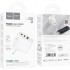 Зарядний пристрій HOCO C115A Header 2xUSB-C PD65W + 1xUSB QC3.0 GaN White (6931474798312)
