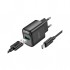 Зарядний пристрій HOCO C140A Smart USB QC3.0 + cable USB to USB-C Black (6942007627825)