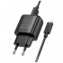 Зарядний пристрій HOCO C140A Smart USB QC3.0 + USB to cable Micro Black (6942007627801)