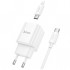 Зарядний пристрій HOCO C146A Charm USB-C PD20W + cable USB-C to USB-C White (6942007630269)
