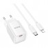 Зарядний пристрій HOCO C148A Charm USB-C PD30W + cable USB-C to Lightning White (6942007630313) Зарядний пристрій HOCO C148A Charm USB-C PD30W + cable USB-C to Lightning White (6942007630313)