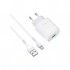 Зарядний пристрій HOCO C72Q Glorious USB QC3.0 + cable USB to Micro 5P 18W White (6931474732538)