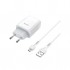 Зарядний пристрій HOCO C73A Glorious 2xUSB + cable Micro 5P 12W White (6931474713063)