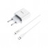 Зарядний пристрій HOCO C76A Plus Speed Source USB-C PD20W + cable USB-C to Lightning White (6931474746924)