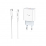 Зарядний пристрій HOCO C76A Plus Speed Source USB-C PD20W + cable USB-C to Lightning White (6931474746924)