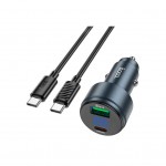 Зарядний пристрій HOCO HOCO Z57 Glorious single-port USB -C PD30W + cable USB-C Metal Gray (6942007633062)