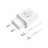 Зарядний пристрій HOCO N22 Jetta USB-C PD25W + cable USB-C to Lightning White (6931474760074)
