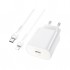 Зарядний пристрій HOCO N22 Jetta USB-C PD25W + cable USB-C to Lightning White (6931474760074)