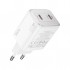 Зарядний пристрій HOCO N42 Elogiado 2xUSB-C PD45W + cable USB-C to Lightning White (6942007617116)