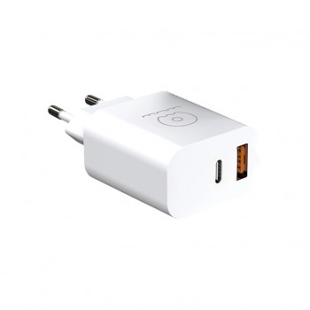 Зарядний пристрій WUW C172 1xUSB-C PD20W + 1xUSB QC3.0 18W Black (6972573335381)