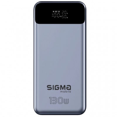 УМБ Sigma X-power SI30A7QLX 30000mAh, PD/130W, LED, cable 10 (4827798479117)