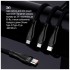 Дата кабель USB 2.0 AM to Lightning + Micro 5P + Type-C 1.2m 3.0A (PD60W data) Black ColorWay (CW-CBPDU3060-BK)