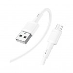 Дата кабель USB 2.0 AM to Micro 5P 1.0m 2.4A PVC X83 white HOCO (6931474770899)