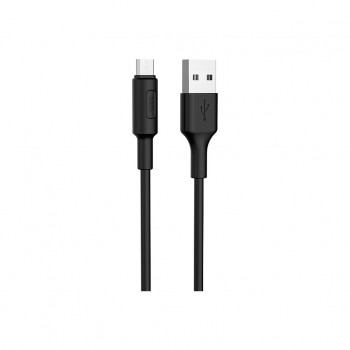 Дата кабель USB 2.0 AM to Micro 5P 1.0m 2A PVC X25 black HOCO (6957531080121)