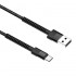 Дата кабель USB 2.0 AM to USB-C 1.0m 2.4А black ColorWay (CW-CBUC063-BK)