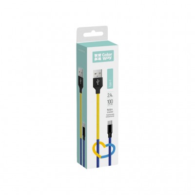 Дата кабель USB 2.0 AM to USB-C 1.0m National ColorWay (CW-CBUC052-BLY)