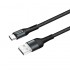 Дата кабель USB 2.0 AM to USB-C 1.0m nylon black ColorWay (CW-CBUC045-BK)