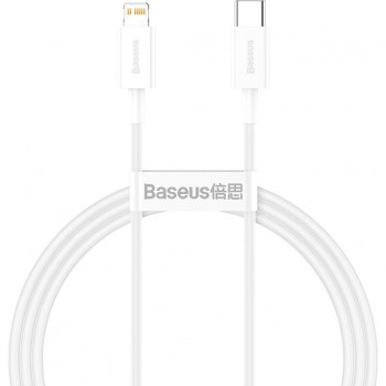 Дата кабель USB-C to Lightning 1.0m 20W Superior Series White Baseus (CATLYS-A02)