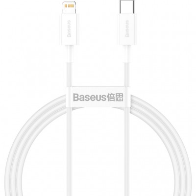 Дата кабель USB-C to Lightning 1.0m 20W Superior Series White Baseus (CATLYS-A02)