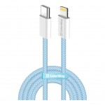 Дата кабель USB-C to Lightning 1.0m 27W blue ColorWay (CW-CBPDCL061-BL)