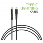 Дата кабель USB-C to Lightning 1.2m CBFLEXTL1 18W black Intaleo (1283126542459)