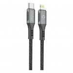 Дата кабель USB-C to Lightning 1.2m CBGPD30WTL1 30W grey Intaleo (1283126518089)