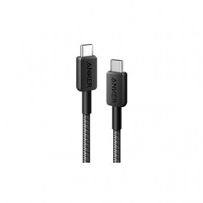 Дата кабель USB-C to USB-C 0.9m 322 Black Anker (A81F5G11)