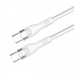 Дата кабель USB-C to USB-C 1.0m (PD Fast Charging 240W) 5А white ColorWay (CW-CBPDCC065-WT)