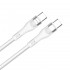 Дата кабель USB-C to USB-C 1.0m (PD Fast Charging 240W) 5А white ColorWay (CW-CBPDCC065-WT)
