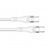 Дата кабель USB-C to USB-C 1.0m (PD Fast Charging 240W) 5А white ColorWay (CW-CBPDCC065-WT)