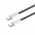Дата кабель USB-C to USB-C 1.0m 60W 3.0А black ColorWay (CW-CBPDCC061-BK)