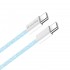 Дата кабель USB-C to USB-C 1.0m 60W 3.0А blue ColorWay (CW-CBPDCC061-BL)