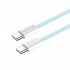 Дата кабель USB-C to USB-C 1.0m 60W 3.0А blue ColorWay (CW-CBPDCC061-BL)