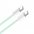 Дата кабель USB-C to USB-C 1.0m 60W 3.0А green ColorWay (CW-CBPDCC061-G)