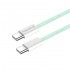 Дата кабель USB-C to USB-C 1.0m 60W 3.0А green ColorWay (CW-CBPDCC061-G)