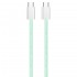 Дата кабель USB-C to USB-C 1.0m 60W 3.0А green ColorWay (CW-CBPDCC061-G)