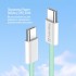 Дата кабель USB-C to USB-C 1.0m 60W 3.0А green ColorWay (CW-CBPDCC061-G)