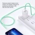 Дата кабель USB-C to USB-C 1.0m 60W 3.0А green ColorWay (CW-CBPDCC061-G)