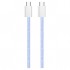 Дата кабель USB-C to USB-C 1.0m 60W 3.0А purple ColorWay (CW-CBPDCC061-PU)