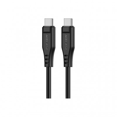 Дата кабель USB-C to USB-C 1.2m 3A TPE C3-03 Black Acefast (6974316280842)